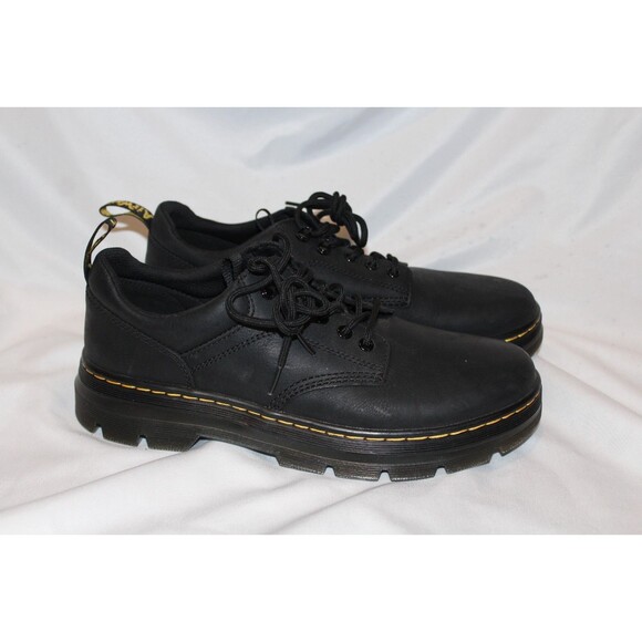 Dr. Martens REEDER Wyoming  Leather Utility Oxfords BLACK WOMEN 12 MEN 11 NEW - Picture 3 of 7